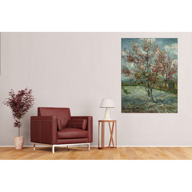 East Urban Home Pink Peach Trees Souvenir De Mauve By Vincent