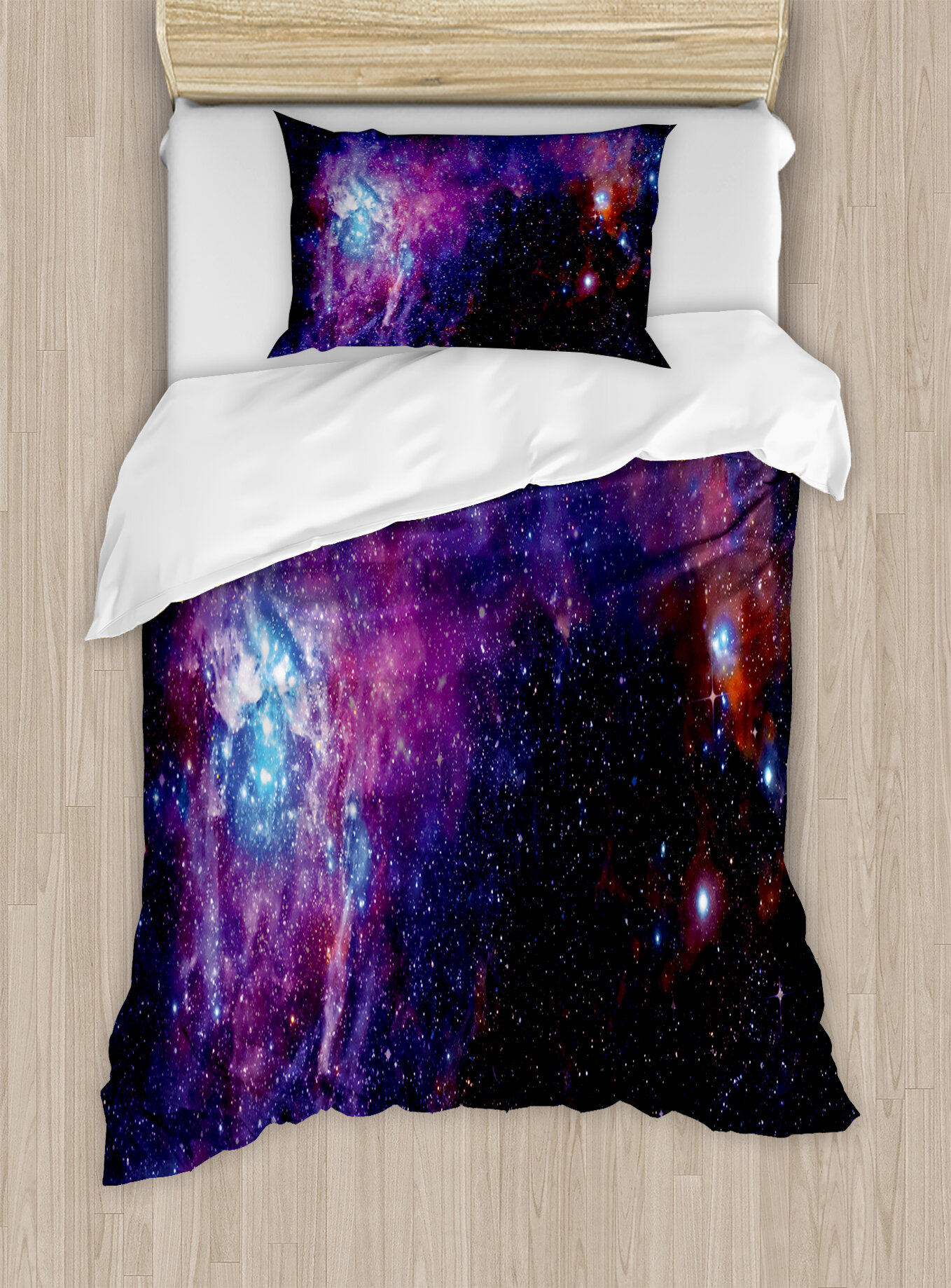 Soft Comfortable Top Sheet Decorative Bedding 1 Piece Ambesonne Space Cat Flat Sheet Felline Astronaut Theme Funny Illustration with Science Themes Exploring Universe Twin Size Multicolor