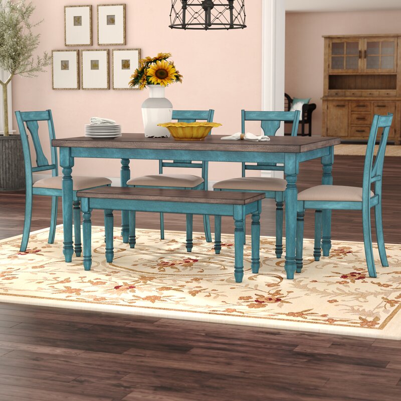 August Grove Scarlet 6 Piece Dining Set