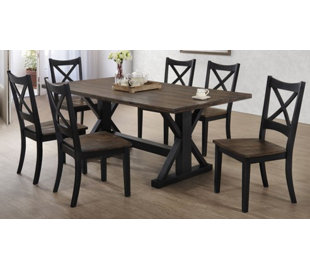 Inexpensive Landrum Dining Set With 6 Side Chairs By World