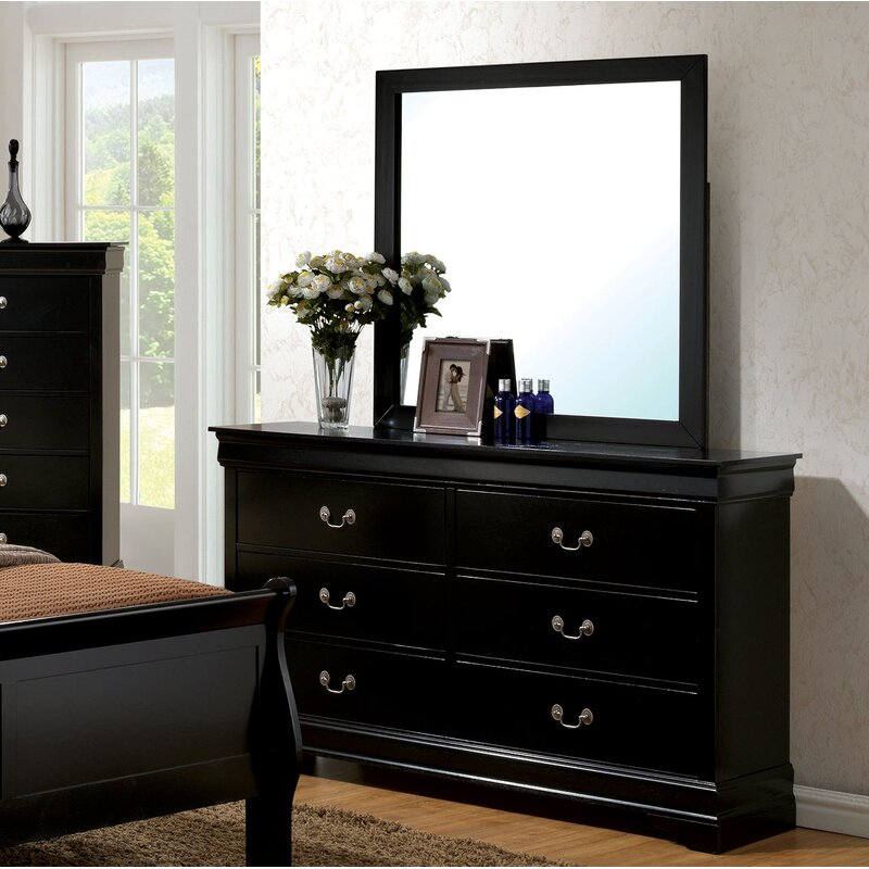 Darby Home Co Alvarez 6 Drawer Double Dresser With Mirror Wayfair