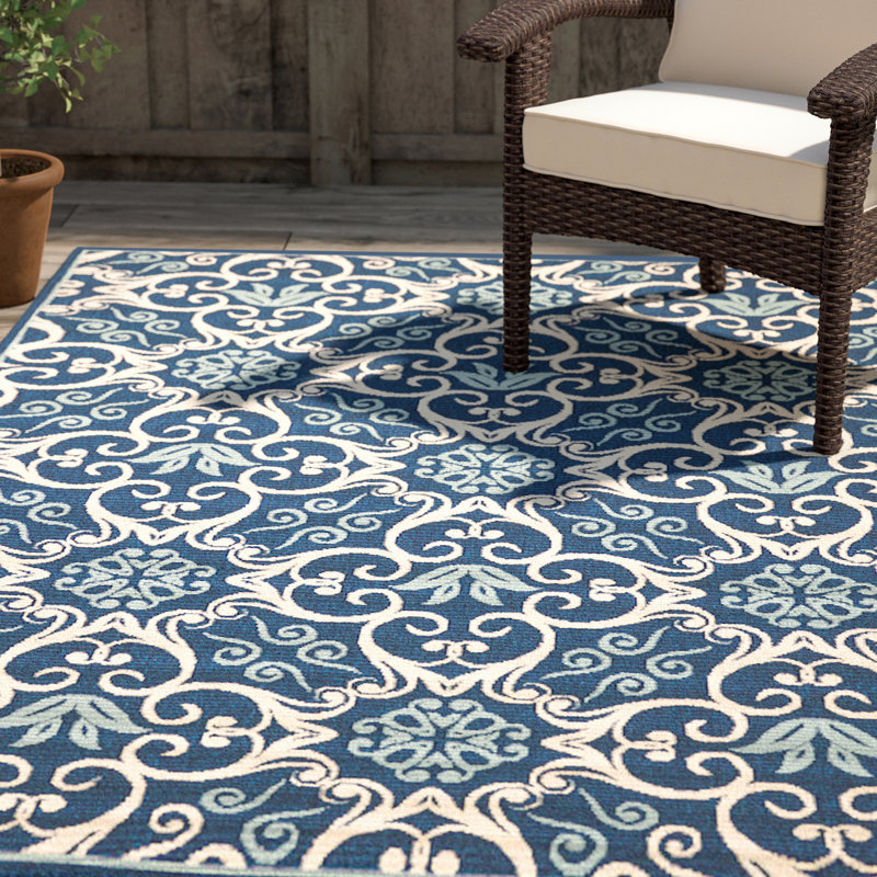 Alcott Hill Groveland Navy Indoor Outdoor Area Rug Reviews Wayfair Groveland Navy Indoor Outdoor Area Rug