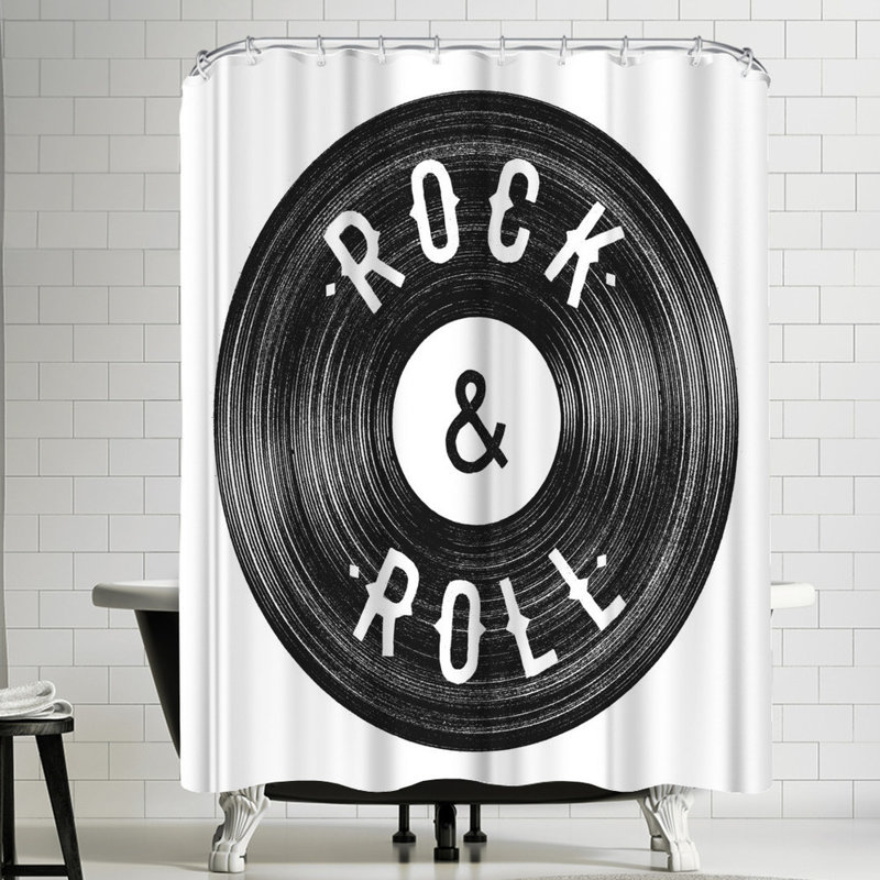 East Urban Home Florent Bodart Rock Roll Single Shower Curtain Wayfair