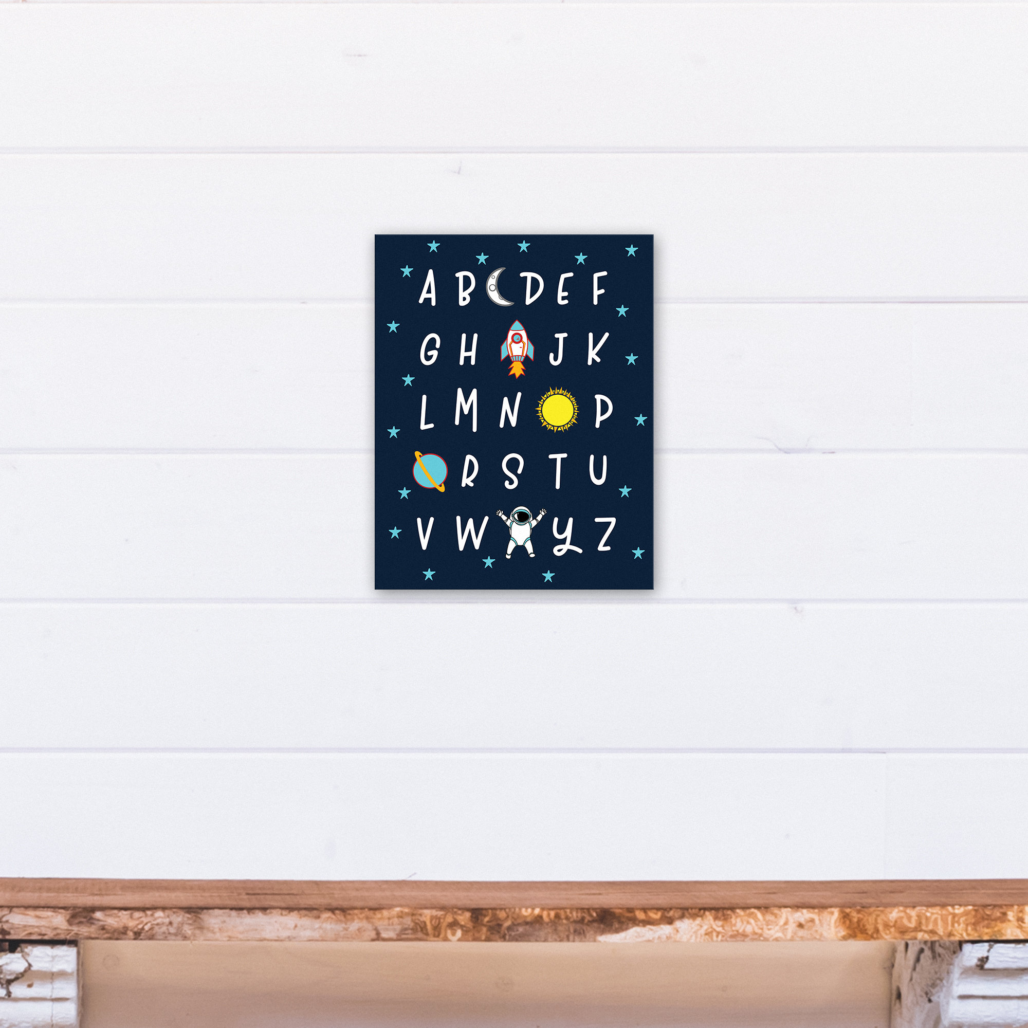 Red Barrel Studio® Space Alphabet Wrapped Canvas Textual Art Wayfair