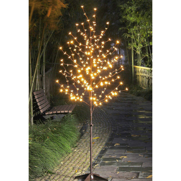 1.5ft/45cm Cherry Blossom Tree with 56 Static & 8 Flashing Blue LEDs 