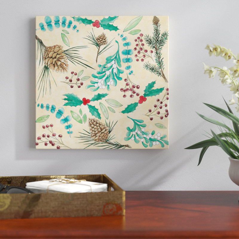 Charlton Home Holiday Wishes Patterns Graphic Art Wrapped