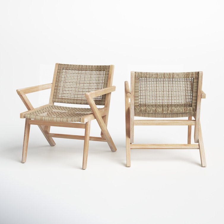 wicker and acacia patio chairs