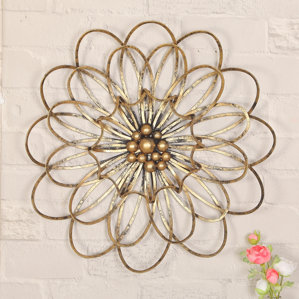 Metal Wall Flower metal wall art - wall décor | wayfair Metal Wall Flower metal wall art - wall décor | wayfair
