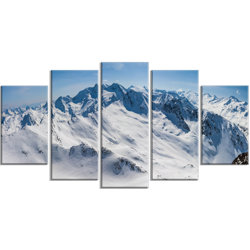Panoramic Wall Art designart 'snowy mountains panoramic view' 5 piece wall art on Panoramic Wall Art designart 'snowy mountains panoramic view' 5 piece wall art on