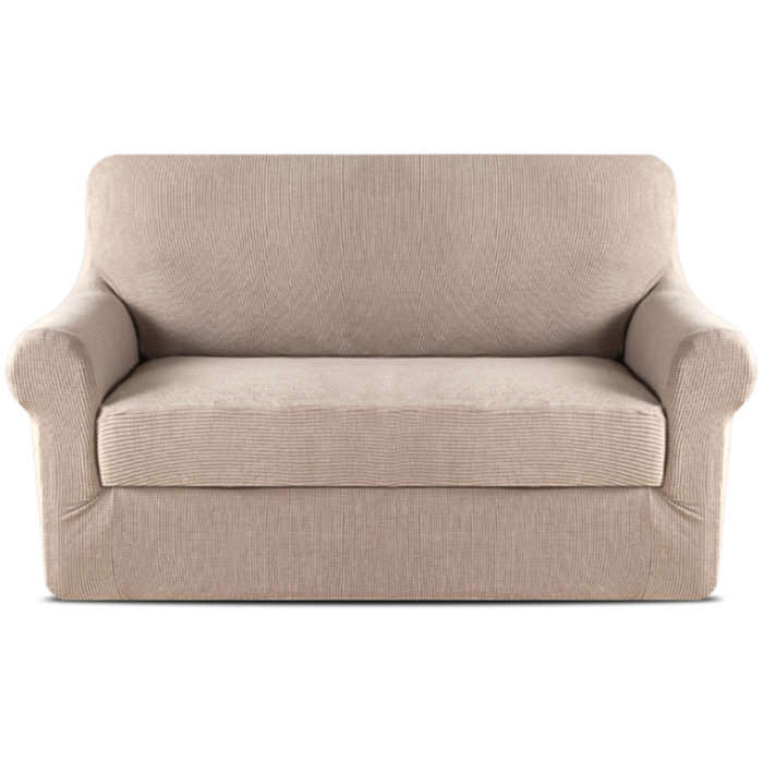 Symple Stuff 2 Piece Jacquard Stretch Fit Leather Safe T Cushion