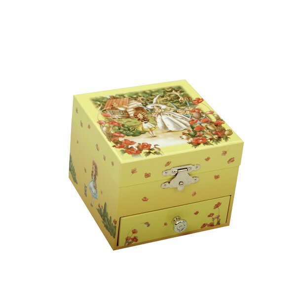 Musicbox Kingdom Jewelry Box with Drawers with The Magician of Oz Melody by Opening The Lid a Fairy Turns to a Well Known Melody Decorative Item 
