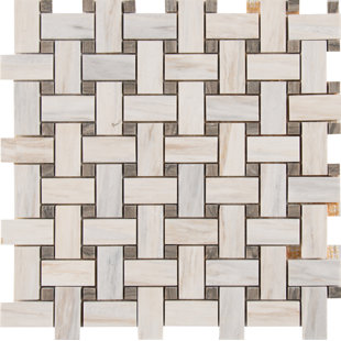Basketweave Tile You Ll Love Wayfair Angora Basketweave Marble Mosaic Tile In Beige Brown
