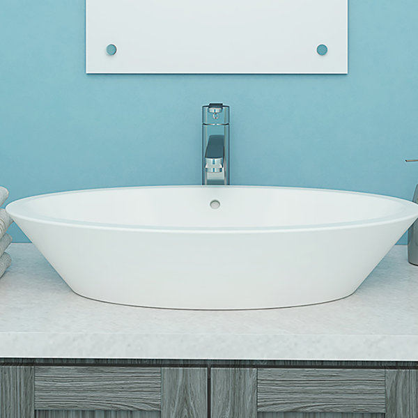 Decolav Shaina Classically Redefined Ceramic Oval Vessel Bathroom Sink With Overflow Reviews Wayfair
