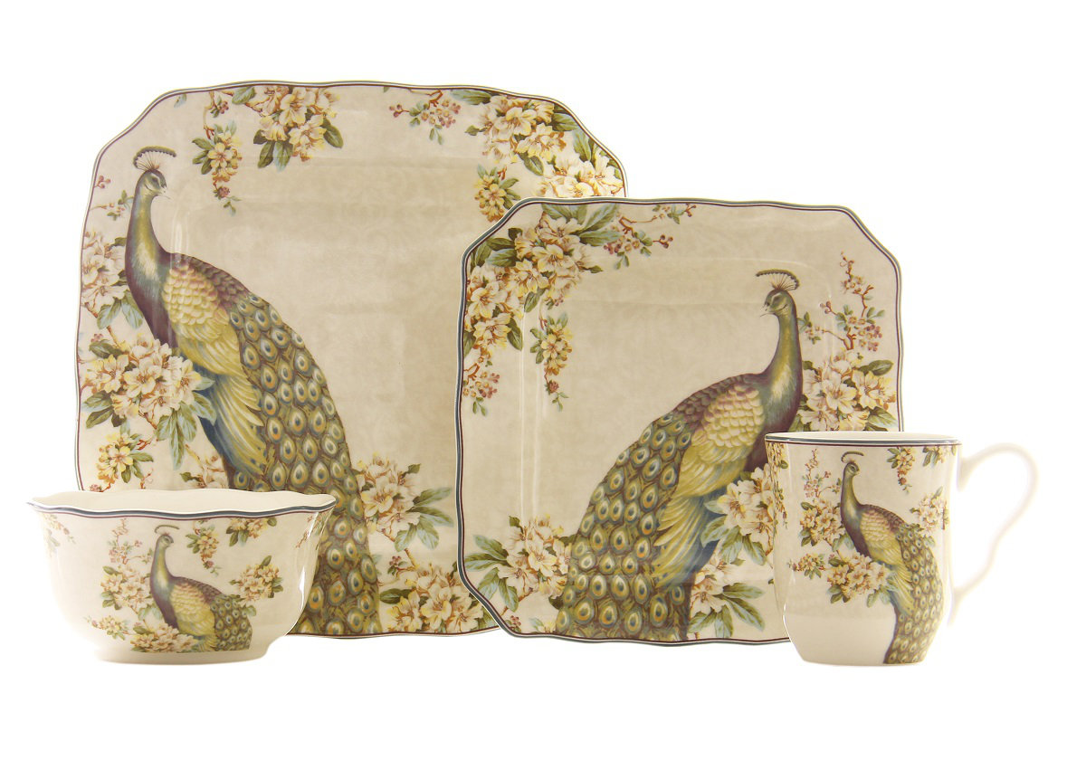 222 Fifth Empress Garden 16 Piece Dinnerware Set, Service for 4 ... 222 Fifth Empress Garden 16 Piece Dinnerware Set, Service for 4 ...