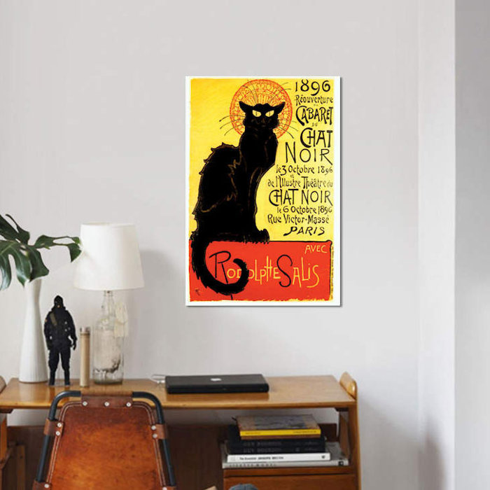 Cabaret Du Chat Noir 1896 Graphic Art Print On Canvas