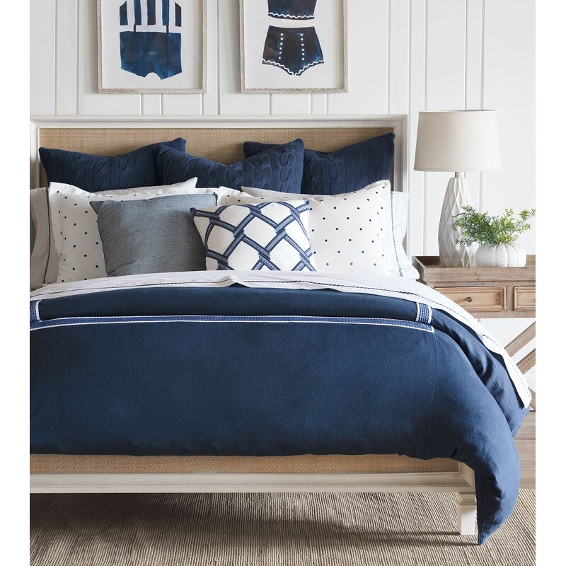 Eastern Accents Barclay Butera Navy Blue Linen Comforter | Perigold