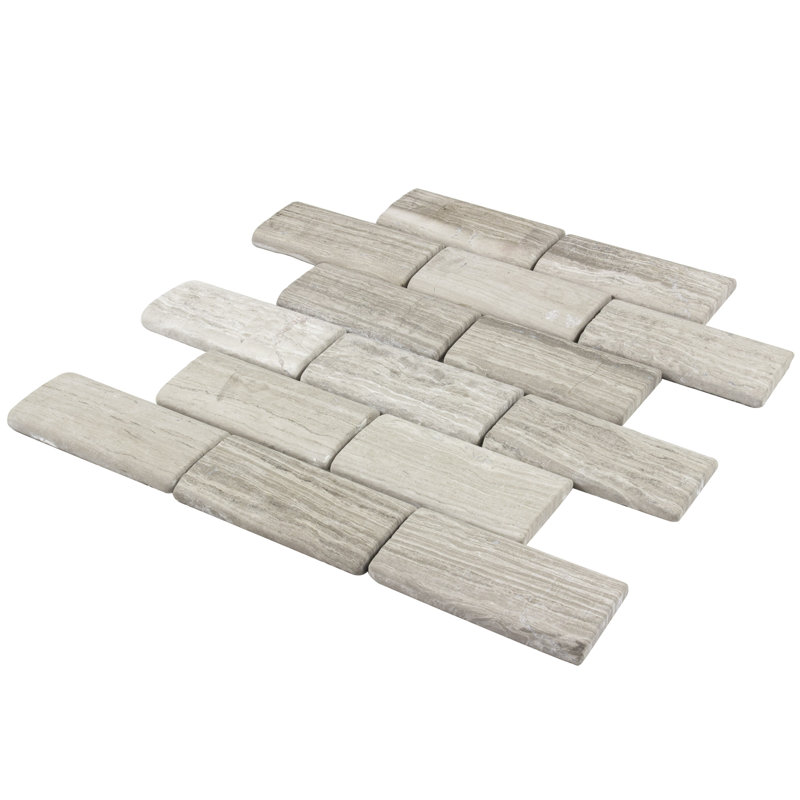 MosaicTileOutlet Brick Honed 2" x 3" Natural Stone Wood ...