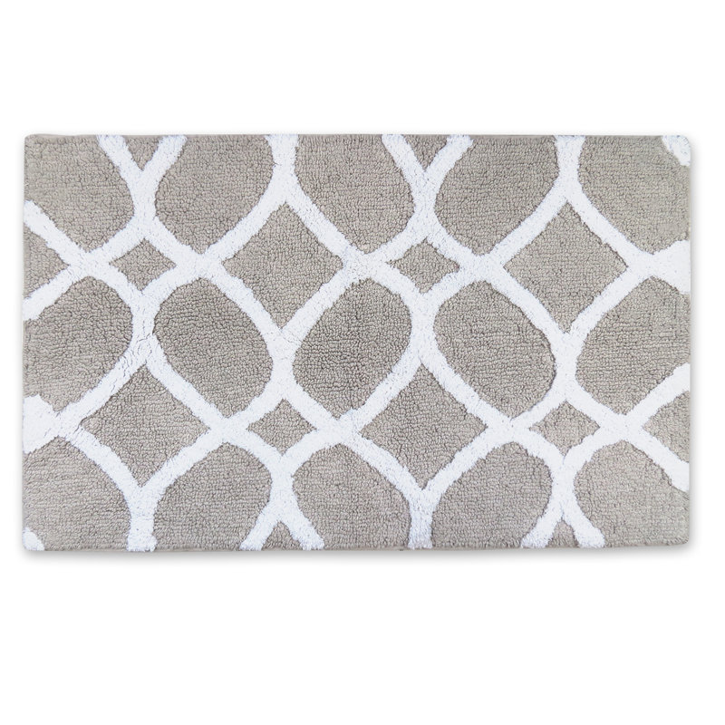 Pbs Home Goods Bcbgmaxazria Interlocked Ogee Rectangle 100 Cotton Non Slip Geometric Bath Rug Wayfair