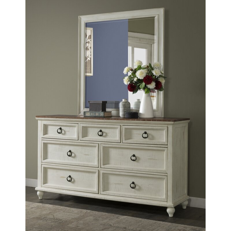 Canora Grey Meryl 7 Drawer Double Dresser With Mirror Reviews