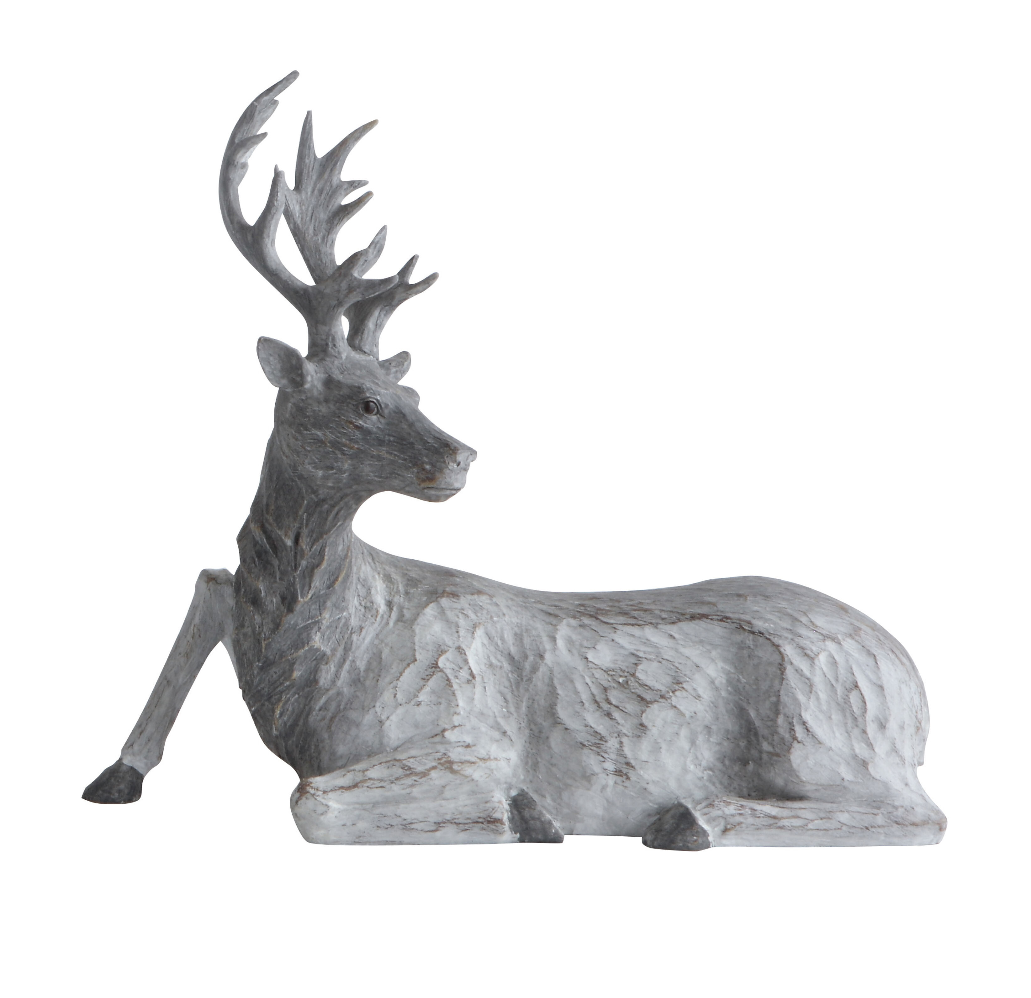 The Holiday Aisle Resin Sitting Deer Figurine Wayfair