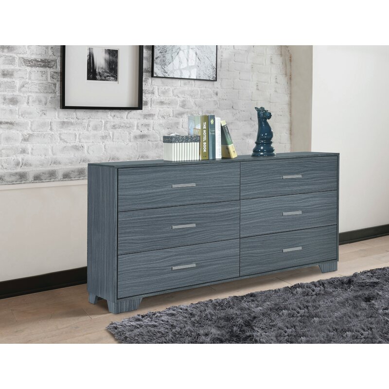 Orren Ellis Sanket 6 Drawer Double Dresser Wayfair