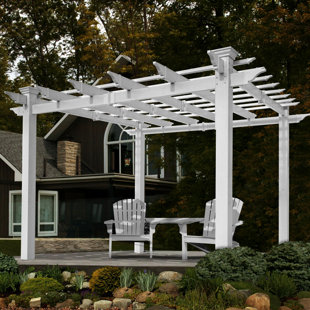 Go to store & view more images Mirage 8 Ft. W x 8 Ft. D Vinyl Pergola by New England Arbors