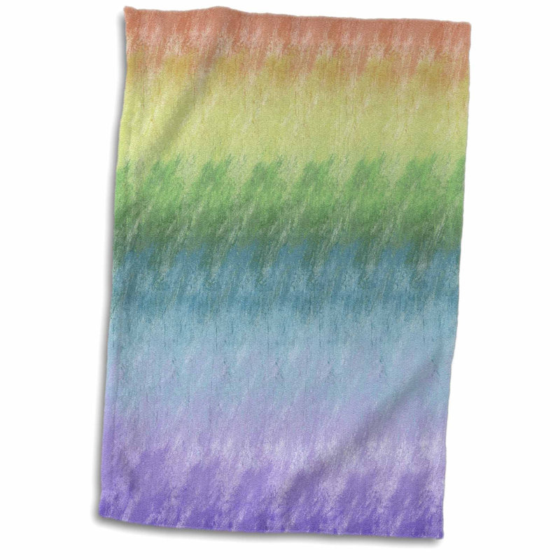 rainbow hand towel