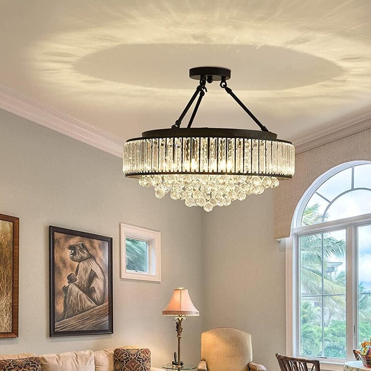 Modern Crystal Pendant Light Ceiling Lamp Chandelier Living/Dining Room Lighting 