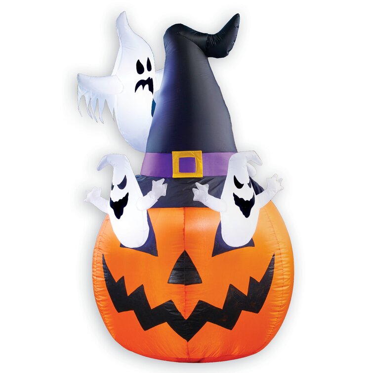 The Holiday Aisle® Jack-O-Lantern Yard InflatableNo | Wayfair