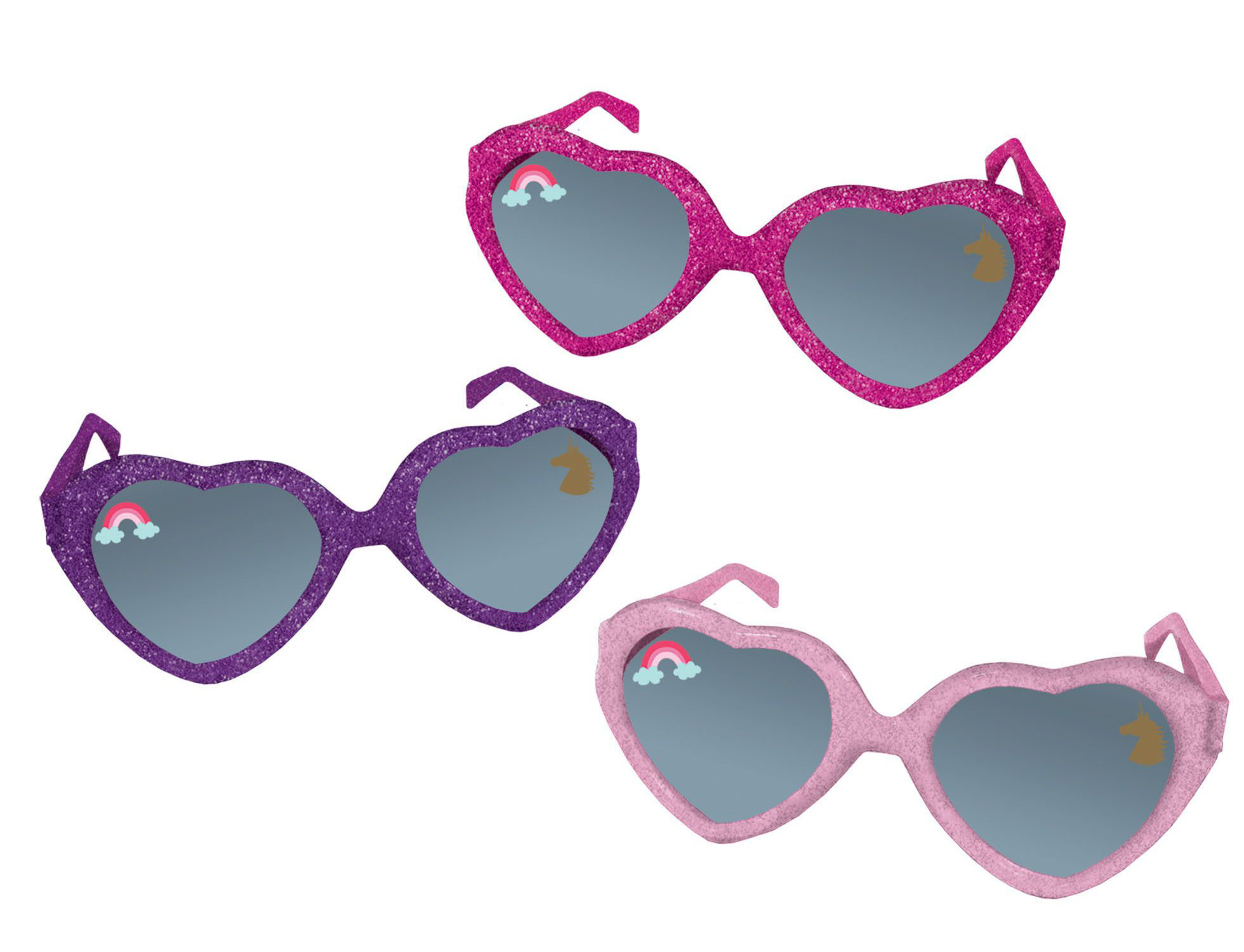 pink plastic glasses parties