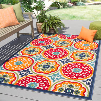 Loon Peak Barbazan Hand Woven Striped Wool Green Orange Rug Wayfair