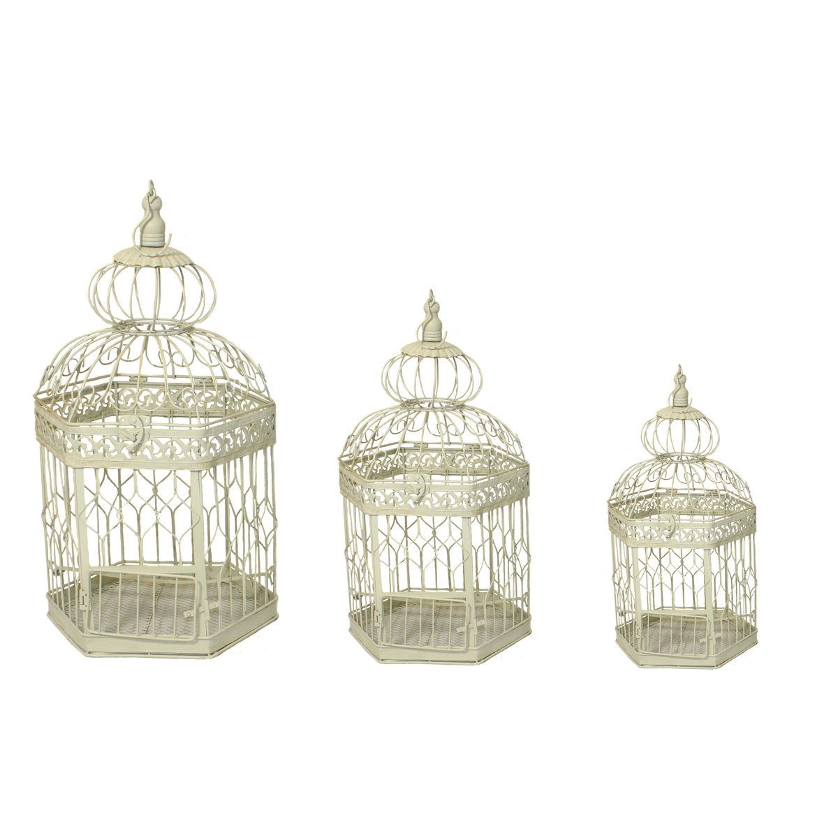 Fleur De Lis Living Dansby 3 Piece Vintage Decorative Metal Bird