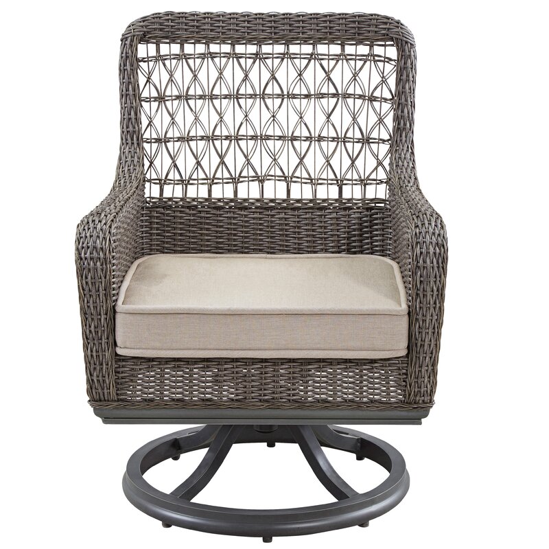 Paula Deen Home Dogwood Swivel Patio Dining Chair With Cushion