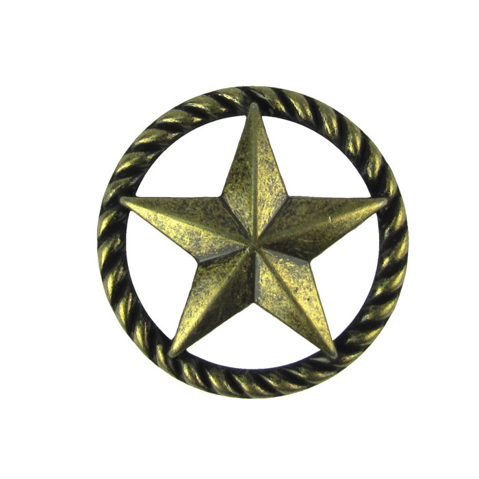 Treasure Gurus Texas Star Kitchen Drawer Pull Rustic Metal Vanity