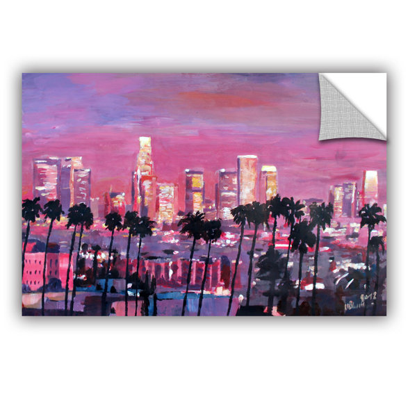 Artwall Artapeelz Los Angeles Golden Skyline By Marcus Martina Bleichner Unframed Print On Plastic Wayfair