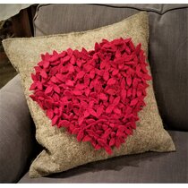Heart Decorative Pillow Casual Traditional Single