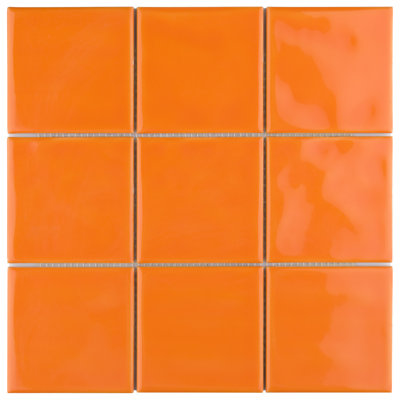Twist Square 11-3/4 " x 11-3/4 " Ceramic Mosaic Wall Tile