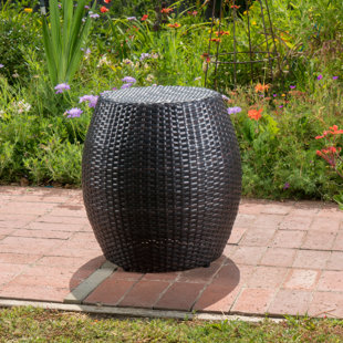 Go to store & view more images Balbuena Outdoor Wicker End Table by Wrought Studio