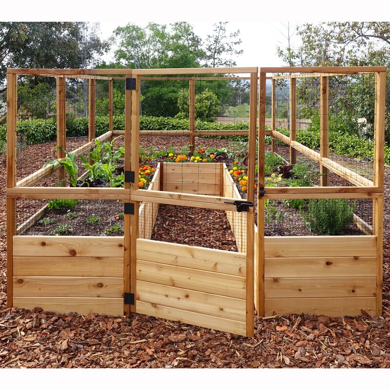 Outdoor Living Today 8ft X 12ft Raised Garden Bed With Deer Fence