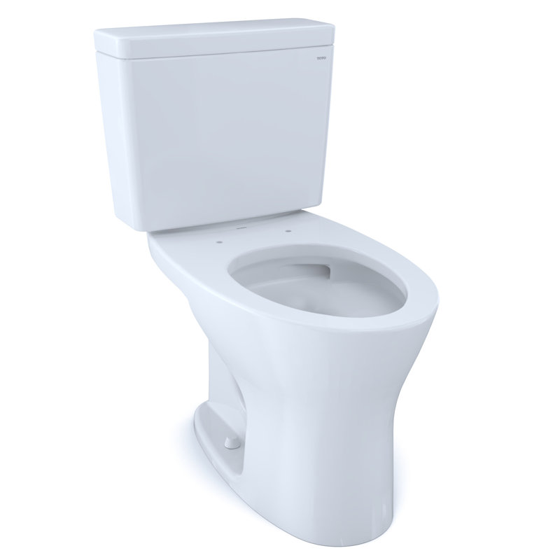 Toto Drake Two Piece Elongated Dual Flush 1 28 And 0 8 Gpf Dynamax Tornado Flush Toilet With Cefiontet And Right Hand Trip Lever With Toilet Seat Wax Ring And Toilet Mounting Bolts Reviews