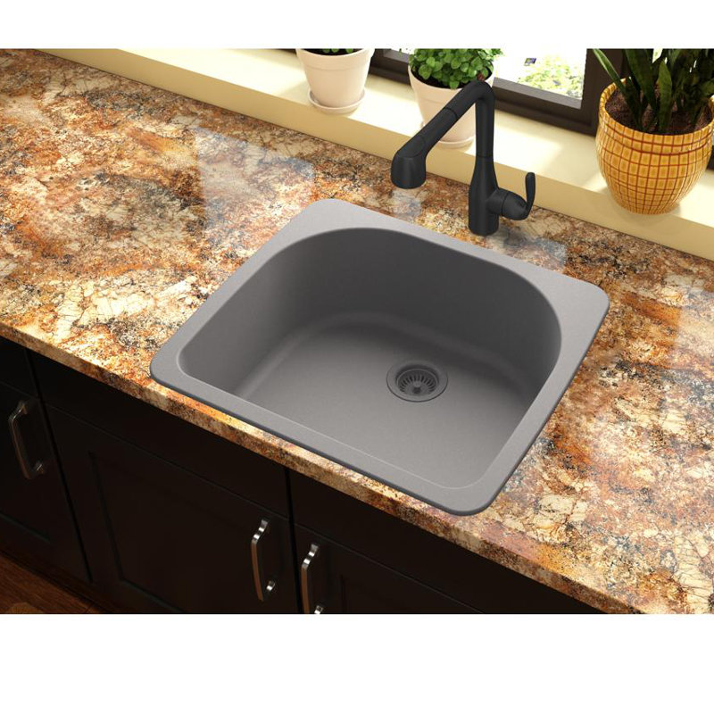 Elkay Quartz Classic 25" L x 22" W Drop-In Kitchen Sink ...