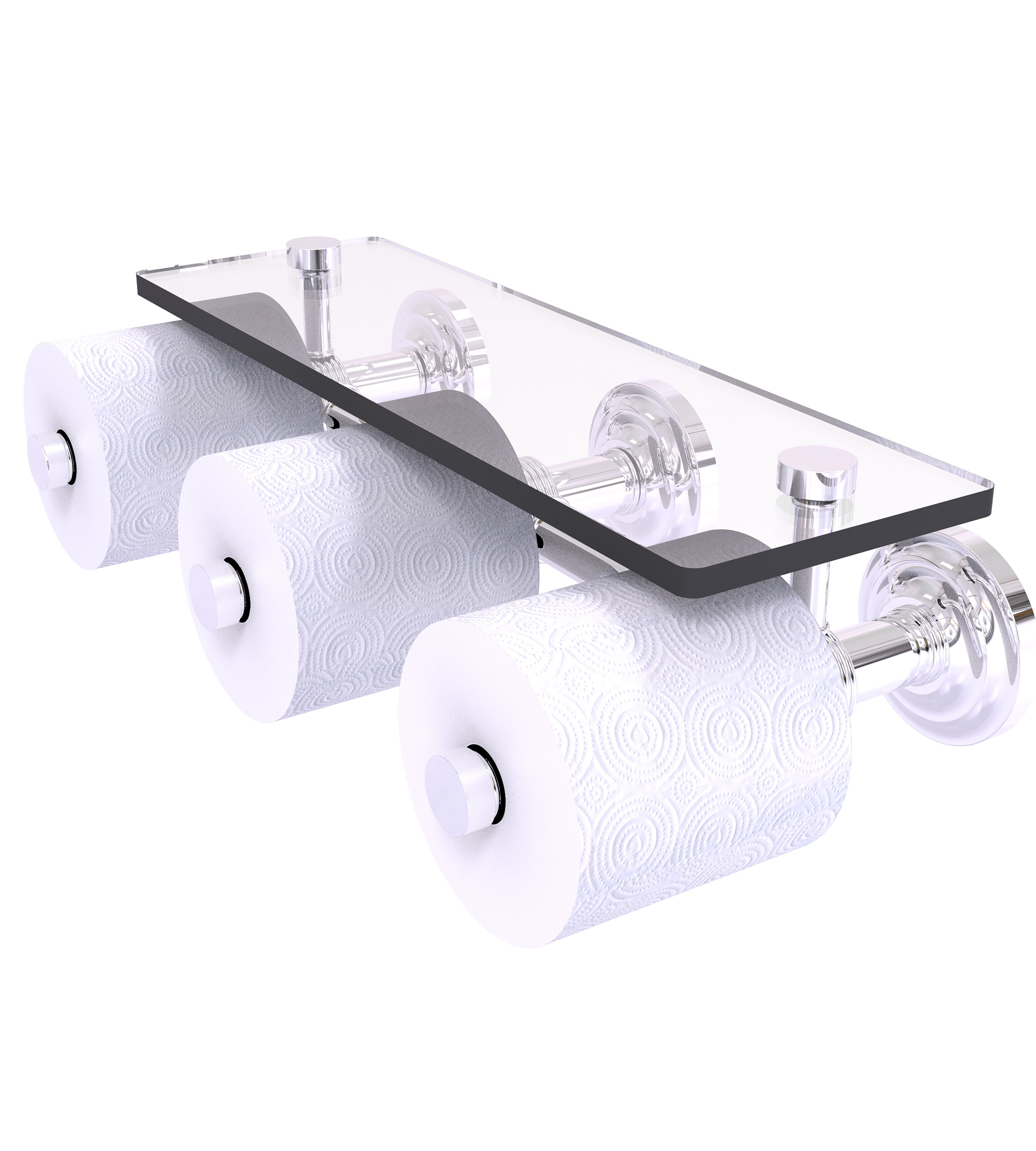 Toilet Roll Holder with Shelf mDesign Toilet Paper Holder with Shelf Chrome Wall Mounted Toilet Paper Holder 