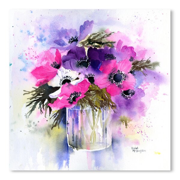 East Urban Home Anemone Vase Print Wayfair