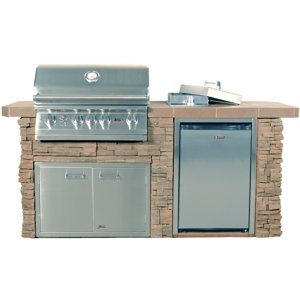 Sensational Q Built-In Gas Grill with Side Shelves