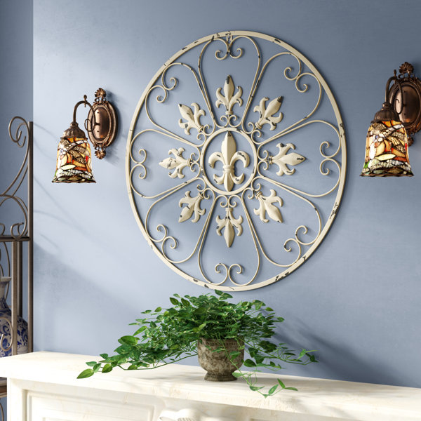 Ophelia Co Fleur De Lis Circular Metal Wall Decor Reviews