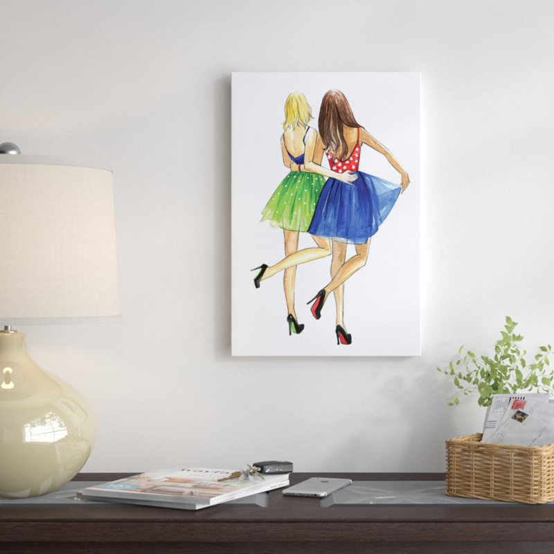 East Urban Home Best Friends Forever Painting Print On Wrapped