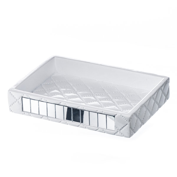 Orren Ellis Quilted Mirror Resin Soap Dish Wayfair