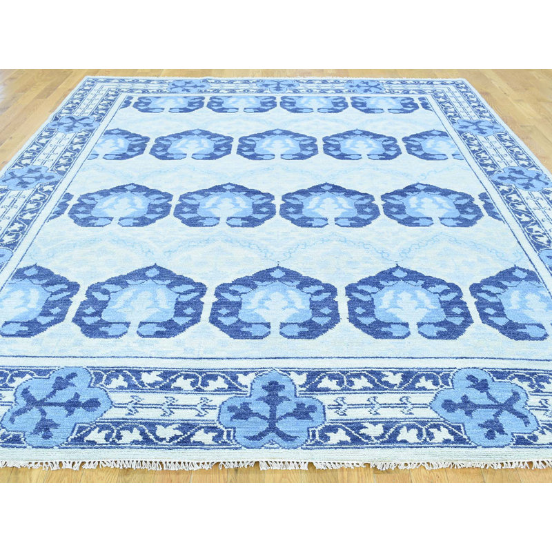 Isabelline One Of A Kind Charlita Arts Crafts Handwoven Ivory Wool Area Rug Wayfair