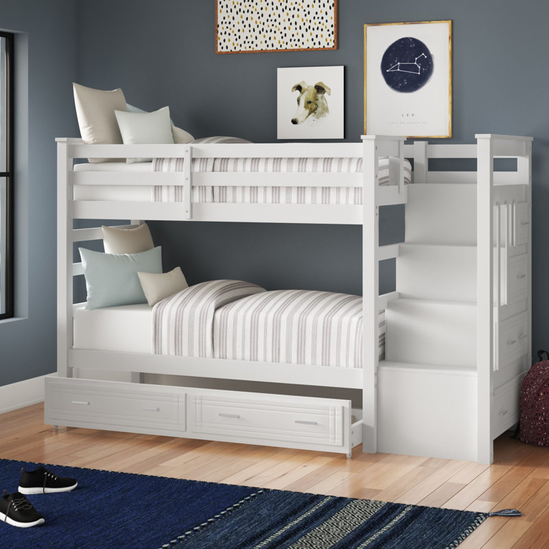 Harriet Bee Lit simple superposé simple / simple avec lit gigogne et  tiroirs Leyburn et Commentaires | Wayfair.ca