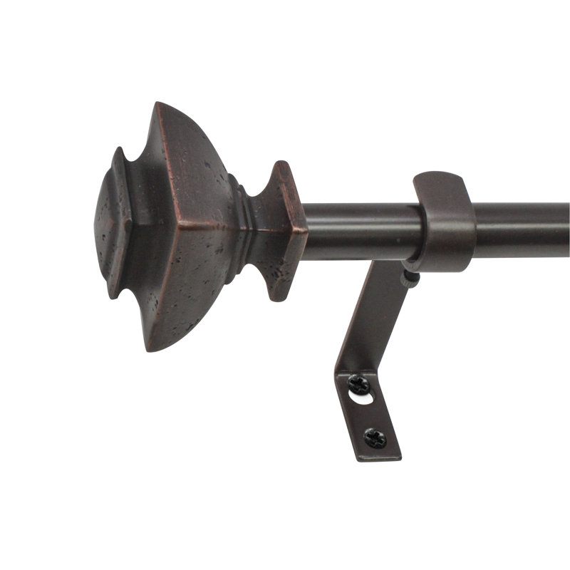 Three Posts Atlanta Core Square Telescoping Drapery Rod Set